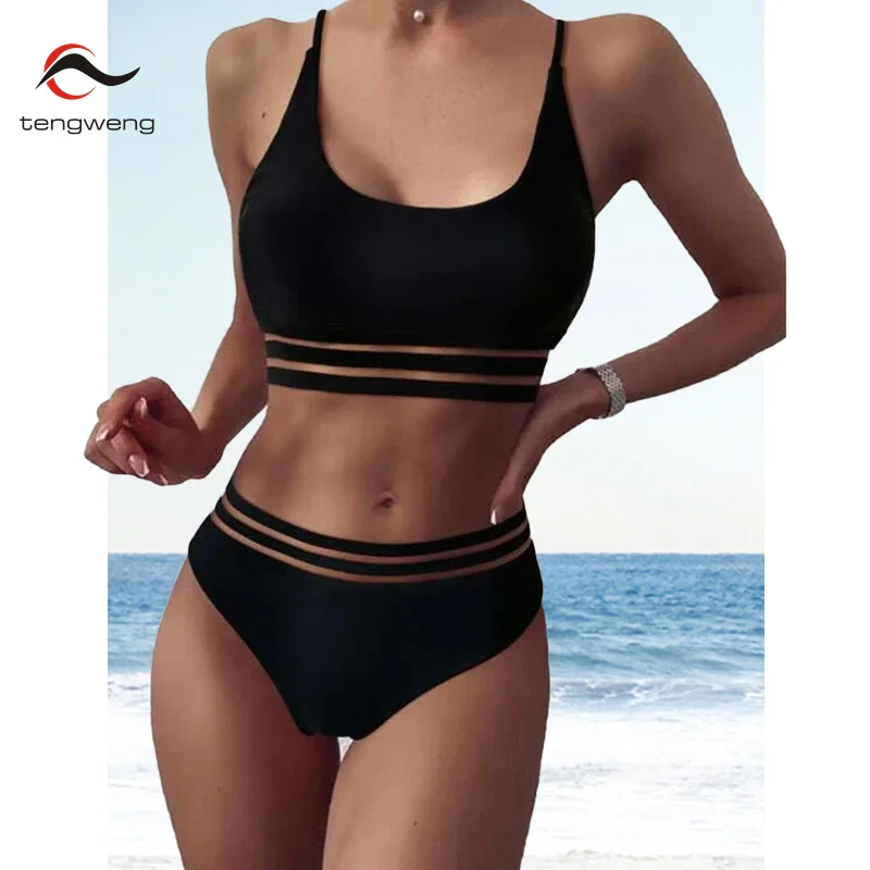 Tengweng Black Mesh Bikini 2022 Bandeau Sexy High Waist Swimwear Female 2 Pieces Set Swimsuit Bathing Suit Women Bathers Beach
Tengweng Black Mesh Bikini 2022 Bandeau Sexy High Waist Swimwear Female 2 Pieces Set Swimsuit Bathing Suit Women Bathers Beach