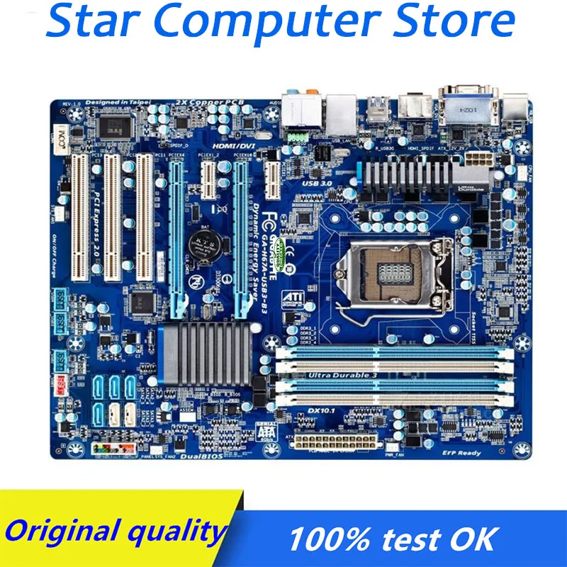 Для Gigabyte GA-H67A-USB3-B3 материнская плата для компьютера LGA 1155 DDR3 H67 H67M б/у материнская плата для настольного компьютера
Для Gigabyte GA-H67A-USB3-B3 материнская плата для компьютера LGA 1155 DDR3 H67 H67M б/у материнская плата для настольного компьютера