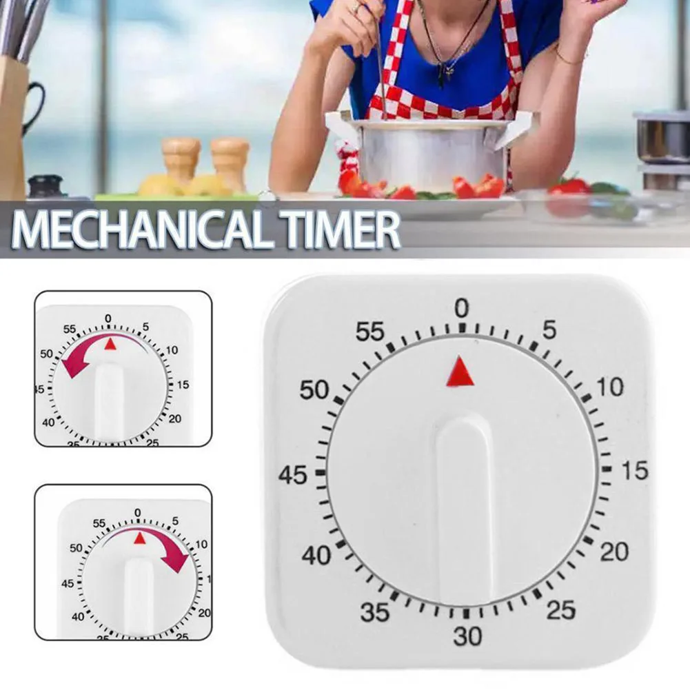 60 Minutes Kitchen Timer Count Down Alarm Reminder White Square Mechanical Timer For Kitchen Home Cooking Baking Tools
60 Minutes Kitchen Timer Count Down Alarm Reminder White Square Mechanical Timer For Kitchen Home Cooking Baking Tools