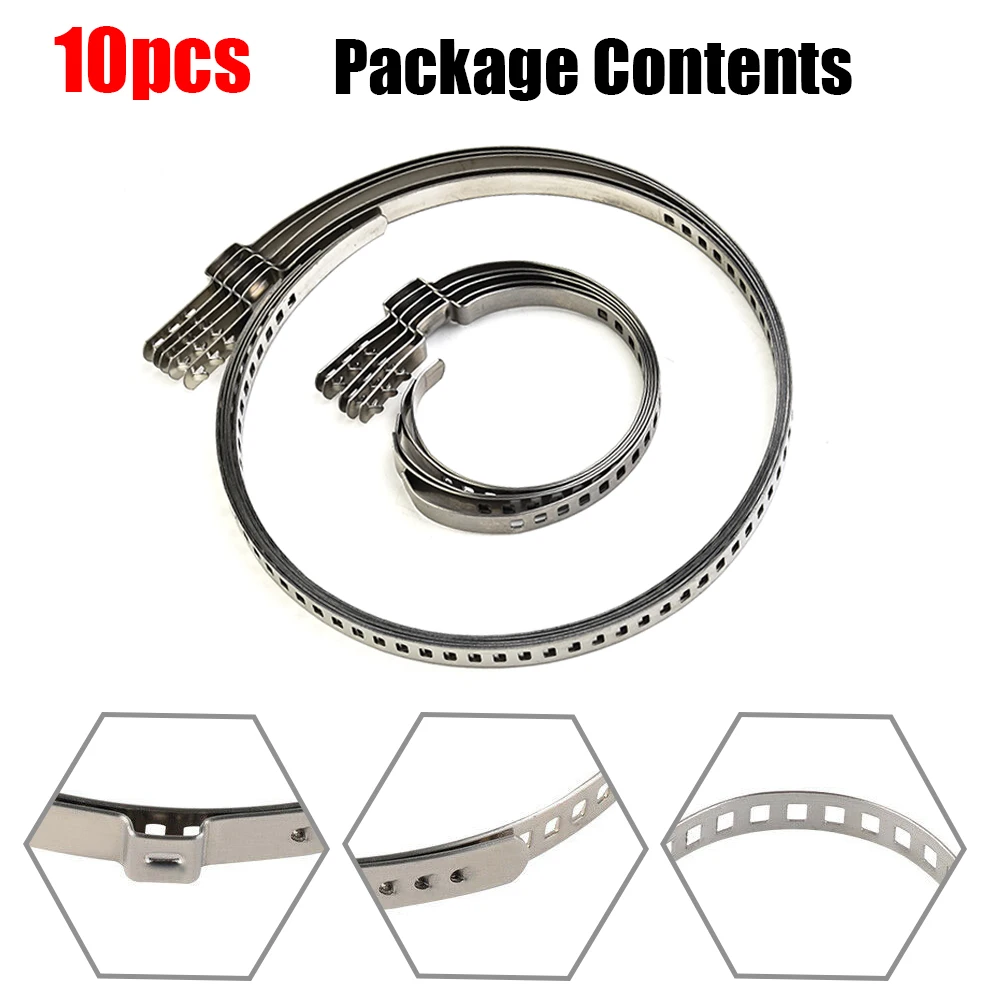 10Pcs Crimp Clamp Kit Universal AXLE Accessories Adjustable Stainless Steel Large&Small Parts Practical Durable
10Pcs Crimp Clamp Kit Universal AXLE Accessories Adjustable Stainless Steel Large&Small Parts Practical Durable