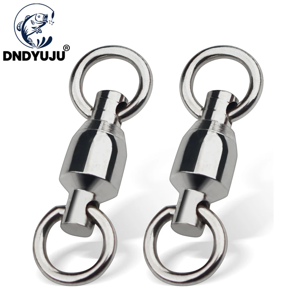 

10/20pcs Stainless Steel Fishing Tackle Ball Bearing Swivel With Soild Ring Fishing Accessories Fishhook Accessory
