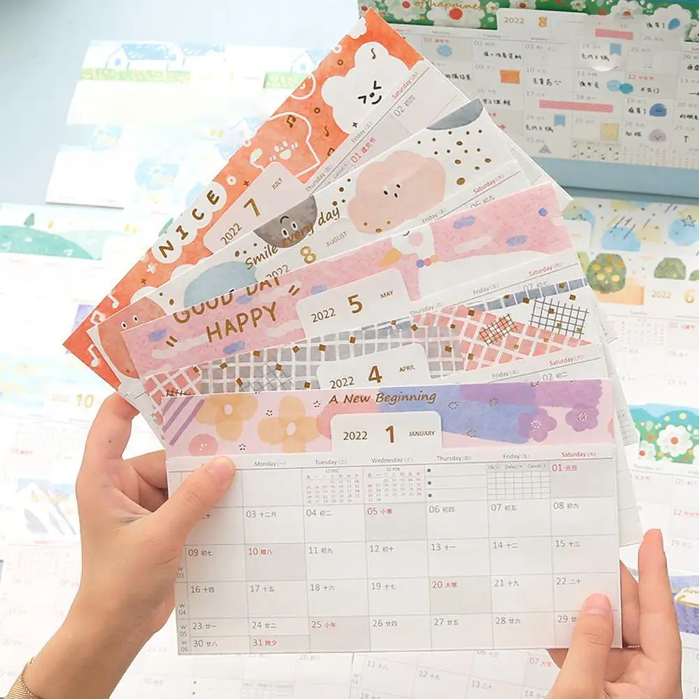 2022 Pocket Desk Calendar Desktop Storage Decoration Plan Clock-in Calendar Gift For Girls Cute School Office Supp B4f9
2022 Pocket Desk Calendar Desktop Storage Decoration Plan Clock-in Calendar Gift For Girls Cute School Office Supp B4f9