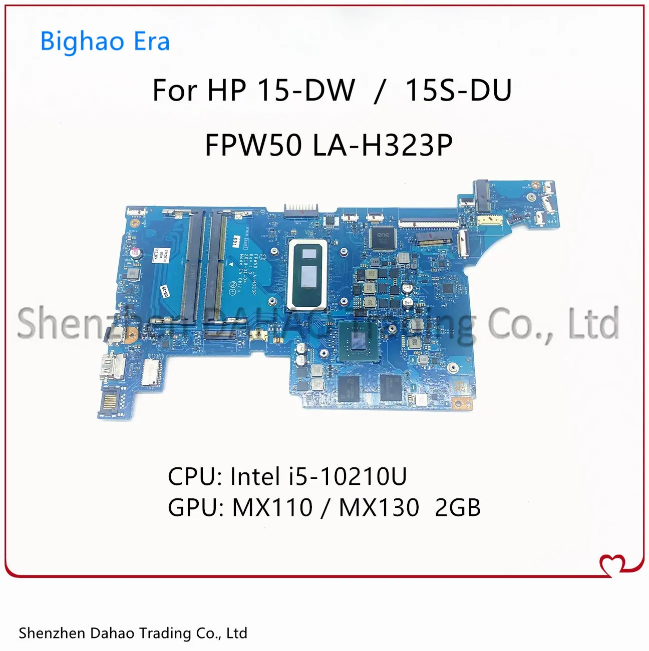 Материнская плата для ноутбука HP 15S-DU 15-DW FPW50 LA-H323P W/ i5-10210U CPU MX110/MX130 2G-GPU L68398-601 100% полностью протестирована
Материнская плата для ноутбука HP 15S-DU 15-DW FPW50 LA-H323P W/ i5-10210U CPU MX110/MX130 2G-GPU L68398-601 100% полностью протестирована