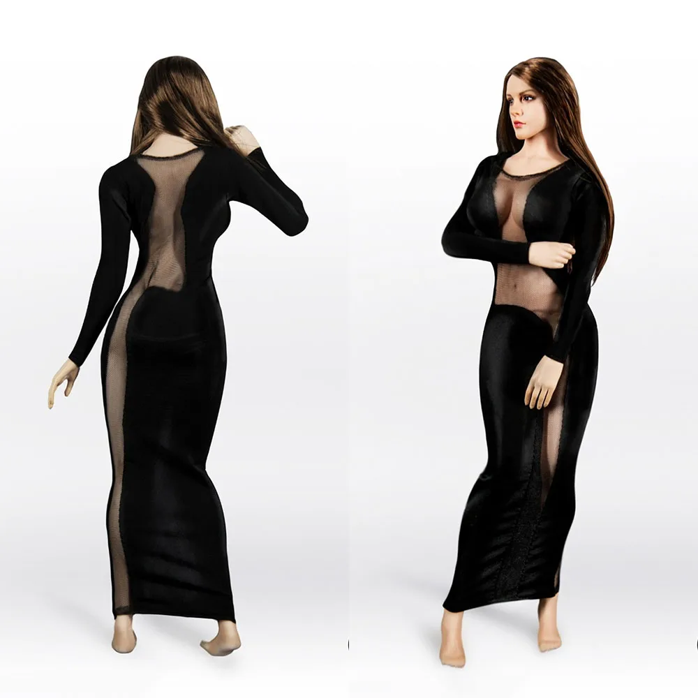 

TYM-20 1/ 6 Scale Female Clothing Accessories Sexy Nightclub Dress See-through Dress For 12" TBLeague Seamless Body