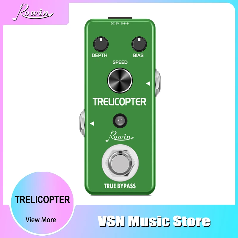 Rowin гитара Trelicopter педаль для эффектов гитара Tremolo классические педали Tremolo Tone мини размер с реальным байпасом LEF-327
Rowin гитара Trelicopter педаль для эффектов гитара Tremolo классические педали Tremolo Tone мини размер с реальным байпасом LEF-327