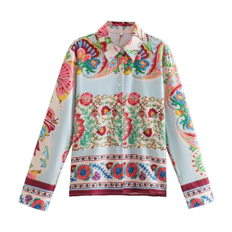 2022 Spring Women Fashion Flower Print Shirt Vintage Long Sleeve Single-breasted Lapel Female Shirt Chic Top XX8708
2022 Spring Women Fashion Flower Print Shirt Vintage Long Sleeve Single-breasted Lapel Female Shirt Chic Top XX8708
