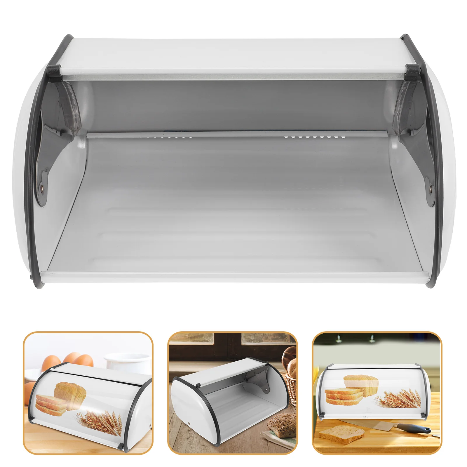Printed Bread Box White Storage Bins Metal Bucket Countertop Iron Organizer Kitchen
Printed Bread Box White Storage Bins Metal Bucket Countertop Iron Organizer Kitchen