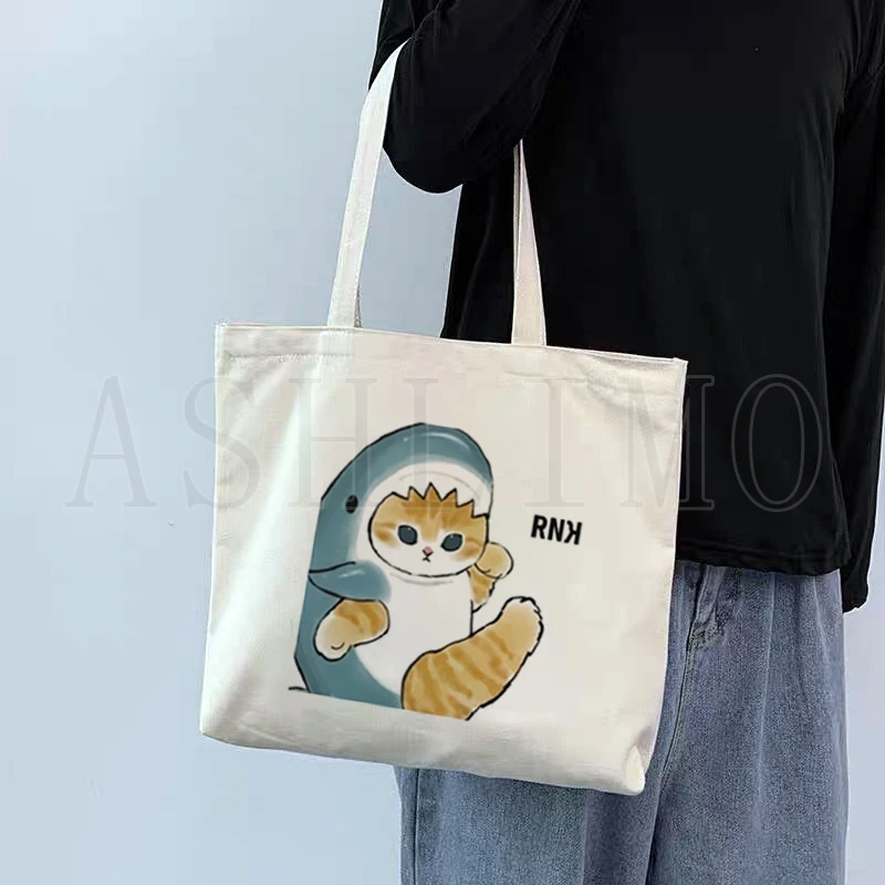 Women Shopping Bags Cute Cat Shark Canvas Animal Girl Shoulder Cloth Bags Reusable Shopper Teacher Student Reusable Ecobag Bags
Women Shopping Bags Cute Cat Shark Canvas Animal Girl Shoulder Cloth Bags Reusable Shopper Teacher Student Reusable Ecobag Bags