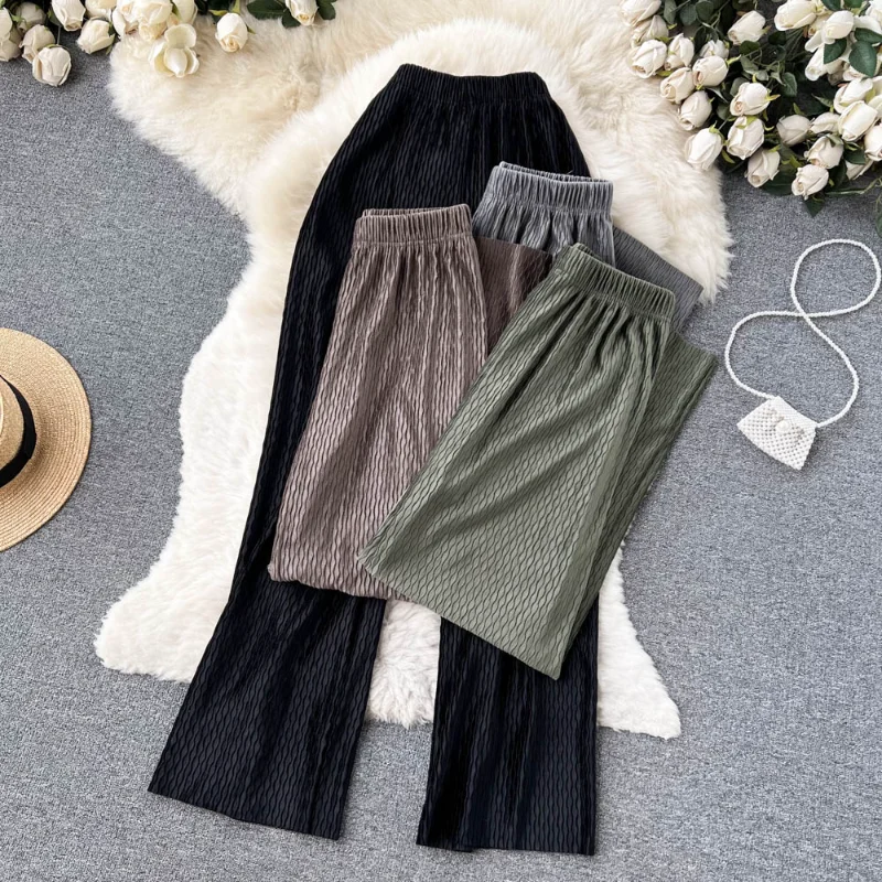 Vintage Sweatpants Wide Leg Summer Solid Pants for Women Casual Elastic High Waist New Fashion Loose Trousers Femme Dropshipping
Vintage Sweatpants Wide Leg Summer Solid Pants for Women Casual Elastic High Waist New Fashion Loose Trousers Femme Dropshipping