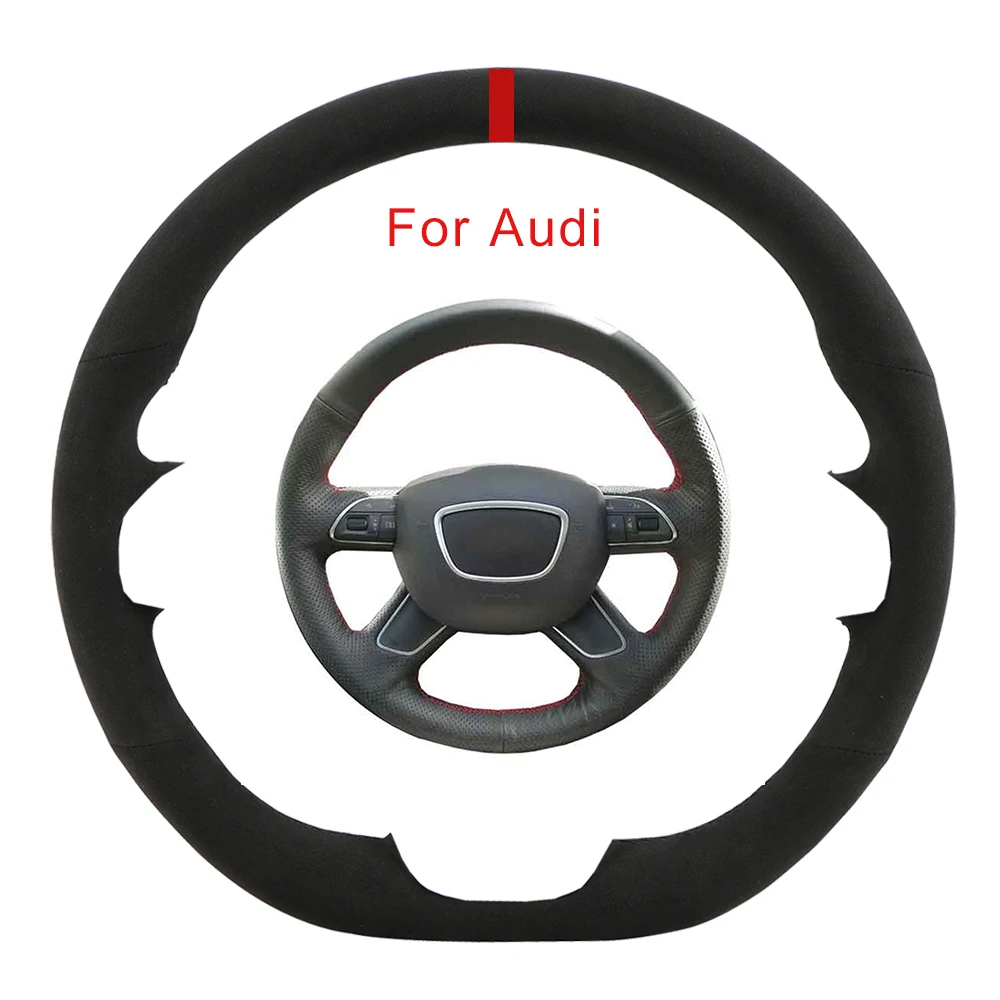 Customized Original Car Steering Wheel Cover For Audi Q7 Q3 Q5 A4 (B8) A6 (C7) 2013-2016 Soft Sweat-Wicking Suede Steering Wrap
Customized Original Car Steering Wheel Cover For Audi Q7 Q3 Q5 A4 (B8) A6 (C7) 2013-2016 Soft Sweat-Wicking Suede Steering Wrap