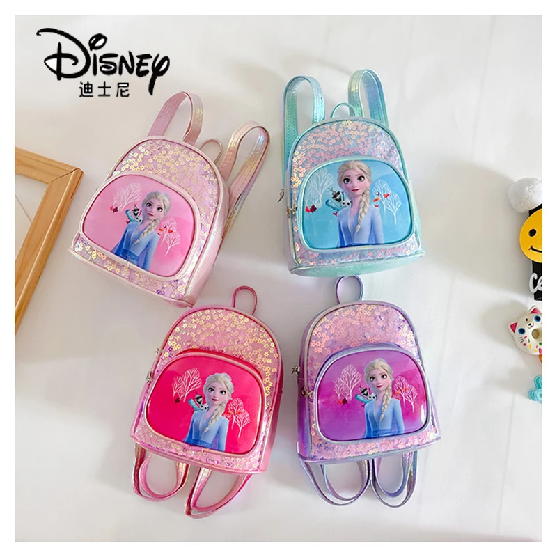

Disney Snow White Frozen Aisha Princess Cute Cartoon Children's Schoolbag Years Kindergarten Backpack kIds GIFT
