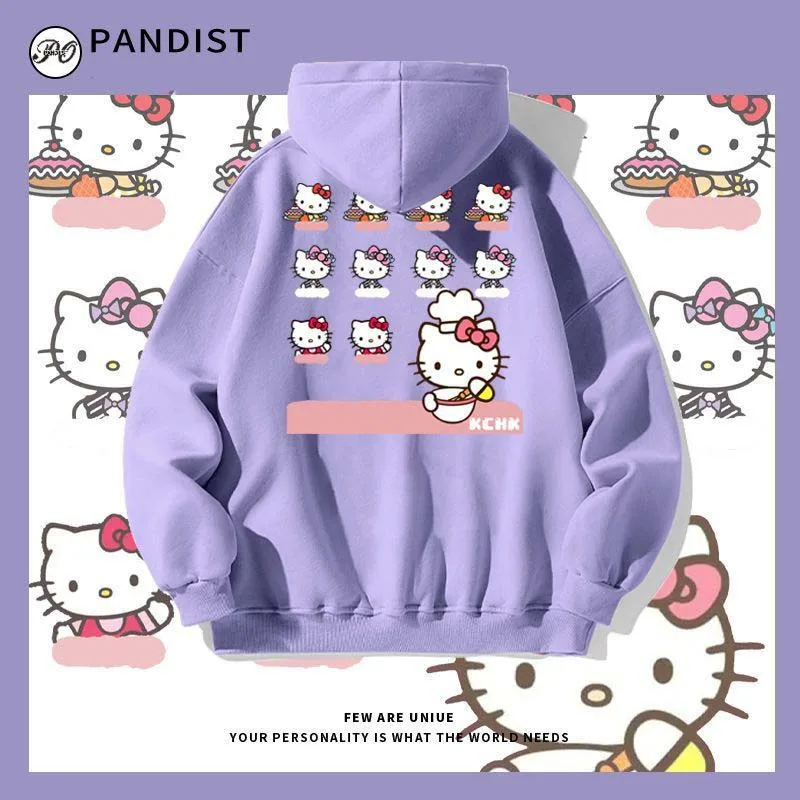 Sanrio Hellokitty мужской повседневный свободный свитер с капюшоном Универсальный Повседневный утепленный свитер для весны и осени свитер для пар
Sanrio Hellokitty мужской повседневный свободный свитер с капюшоном Универсальный Повседневный утепленный свитер для весны и осени свитер для пар