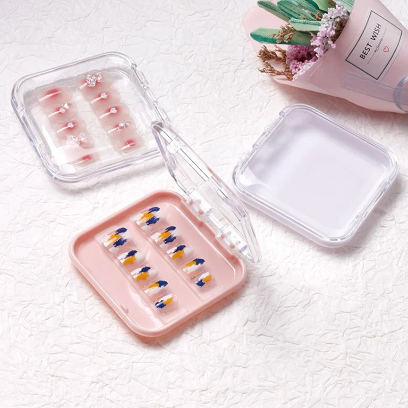 Square Nail Art Storage Box Case Wearable Nail Organizer Fake Press On Nail Packing Box Gift Jewelry Storage Boxes 
Square Nail Art Storage Box Case Wearable Nail Organizer Fake Press On Nail Packing Box Gift Jewelry Storage Boxes
