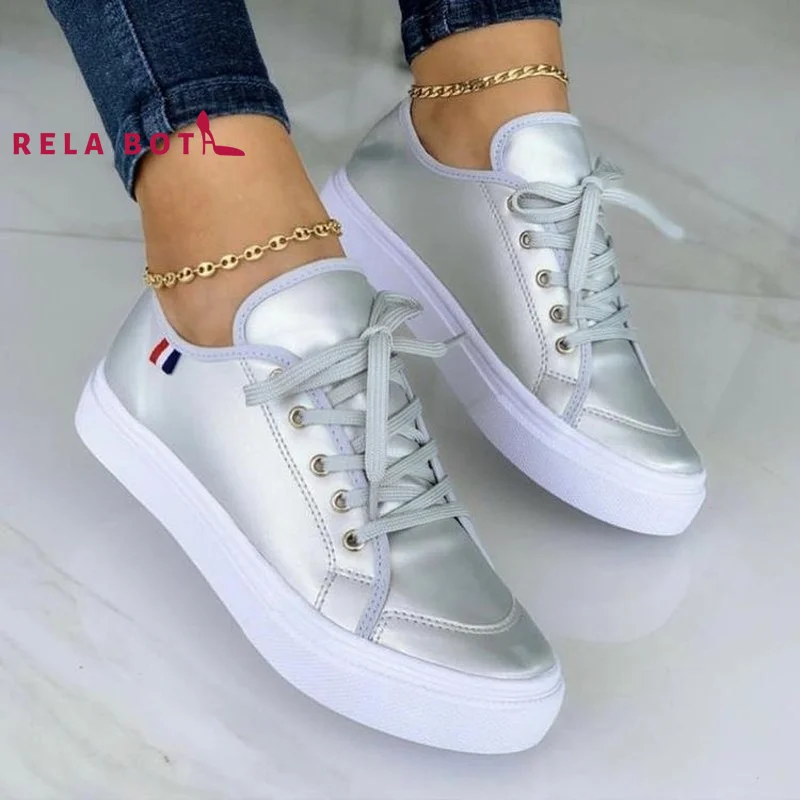 Women's Shoes 2022 New Round Head Breathable Front Lacing Thick Casual Fashion Skateboard PU Rubber Single Shoes Women Sneakers
Women's Shoes 2022 New Round Head Breathable Front Lacing Thick Casual Fashion Skateboard PU Rubber Single Shoes Women Sneakers