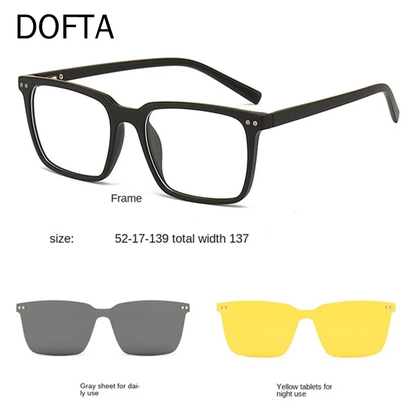 DOFTA 2 In 1 Magnet Polarized Clip Glasses Frame Men TR90 Optical Myopia Clip Glasses For Men Eyeglasses Frame 5895
DOFTA 2 In 1 Magnet Polarized Clip Glasses Frame Men TR90 Optical Myopia Clip Glasses For Men Eyeglasses Frame 5895