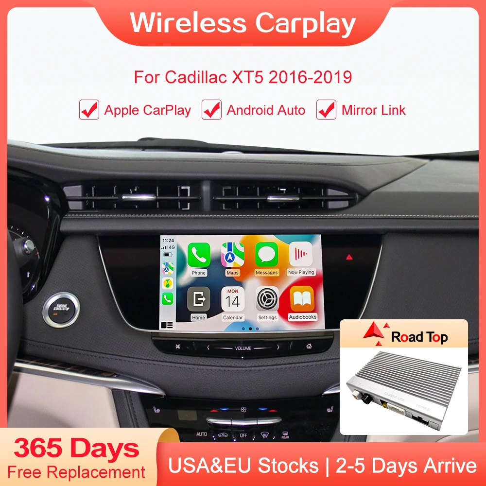 Wireless CarPlay for Cadillac XT5 XTS ATS SRX CTS with Android Auto Mirror Link AirPlay Car Play Functions accessory
Wireless CarPlay for Cadillac XT5 XTS ATS SRX CTS with Android Auto Mirror Link AirPlay Car Play Functions accessory