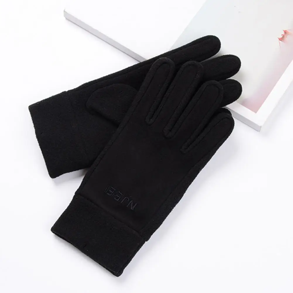 

Solid Color 1 Pair Simple Autumn Winter Men Women Motorcycle Riding Gloves Comfortable Bike Gloves Moisture Wicking for Daily