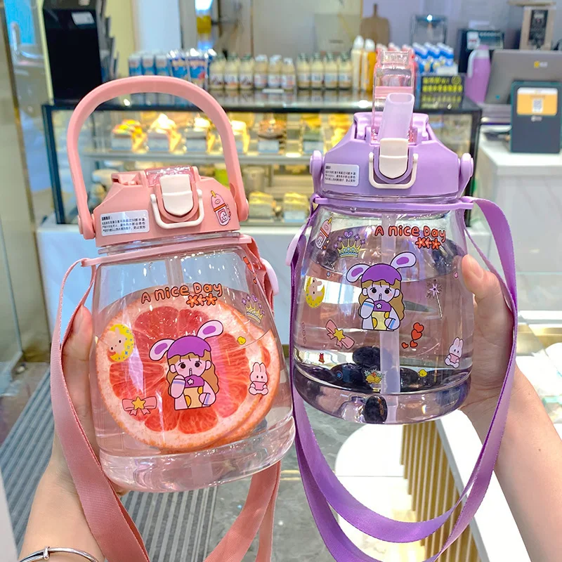 1.3L Pot Belly Cup Sports Bottles Cute Straw Straight Drinking Cup Outdoor Portable Oblique Cross Portable Kettle Water Bottle
1.3L Pot Belly Cup Sports Bottles Cute Straw Straight Drinking Cup Outdoor Portable Oblique Cross Portable Kettle Water Bottle