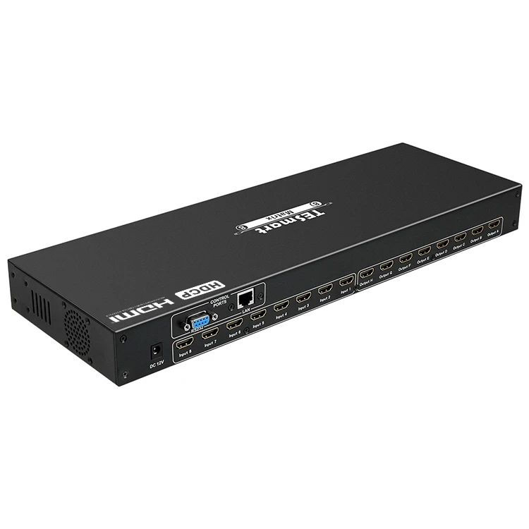 4K 8x8 hdmi matrix switcher over cat5/cat6 Cable with LAN RS232 HDMI Matrix 8x8
4K 8x8 hdmi matrix switcher over cat5/cat6 Cable with LAN RS232 HDMI Matrix 8x8