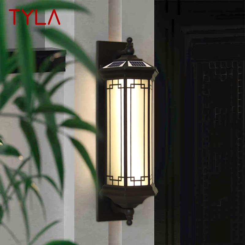 

Солнечная настенная лампа TYLA, современное наружное бра, светодиодный, водонепроницаемое IP65 для дома, виллы, балкона, двора