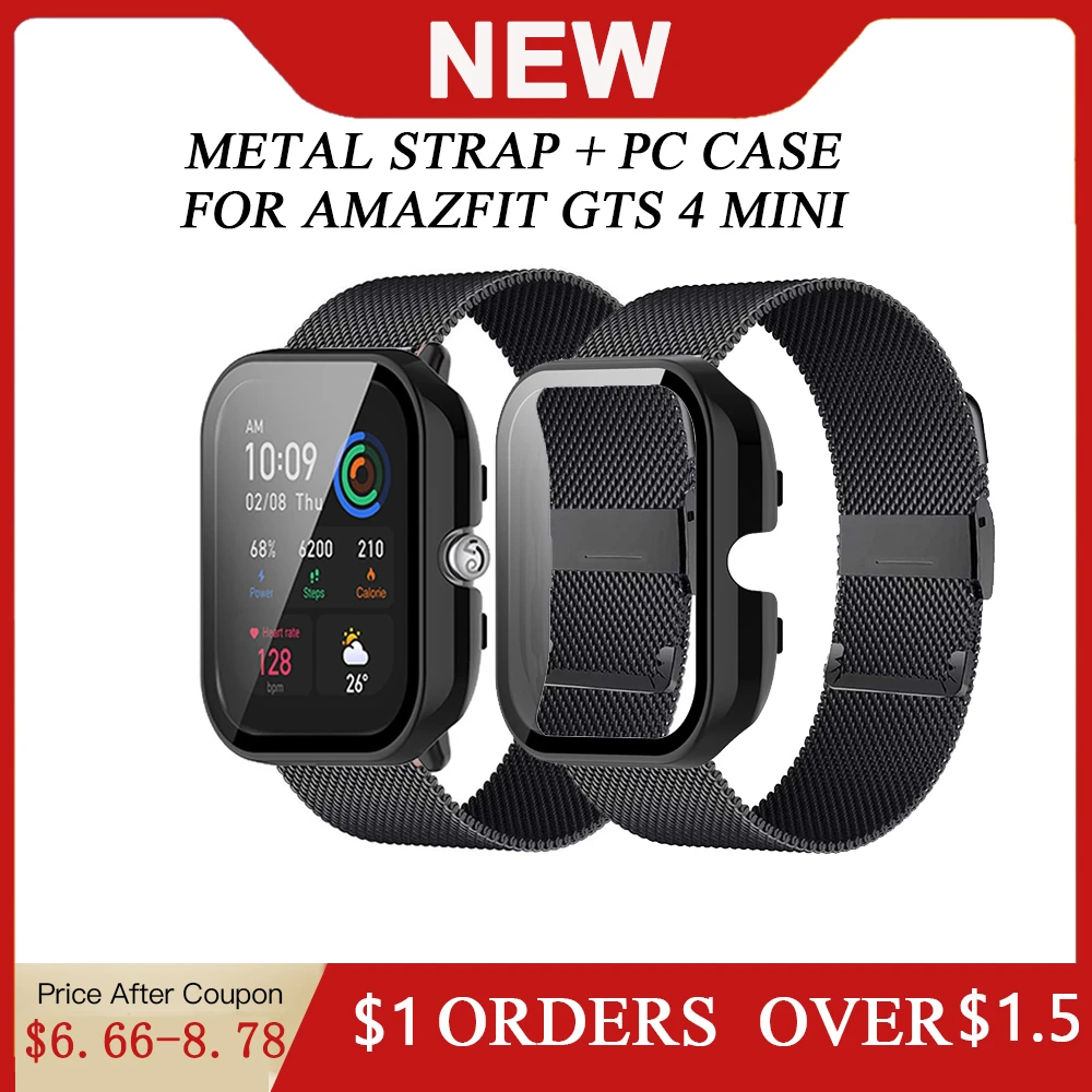 Металлический ремешок «Миланская петля» для часов Amazfit GTS 4 Mini, ремешок из нержавеющей стали для Amazfit GTS 4 Mini, защитный чехол, корпус, рамка
Металлический ремешок «Миланская петля» для часов Amazfit GTS 4 Mini, ремешок из нержавеющей стали для Amazfit GTS 4 Mini, защитный чехол, корпус, рамка