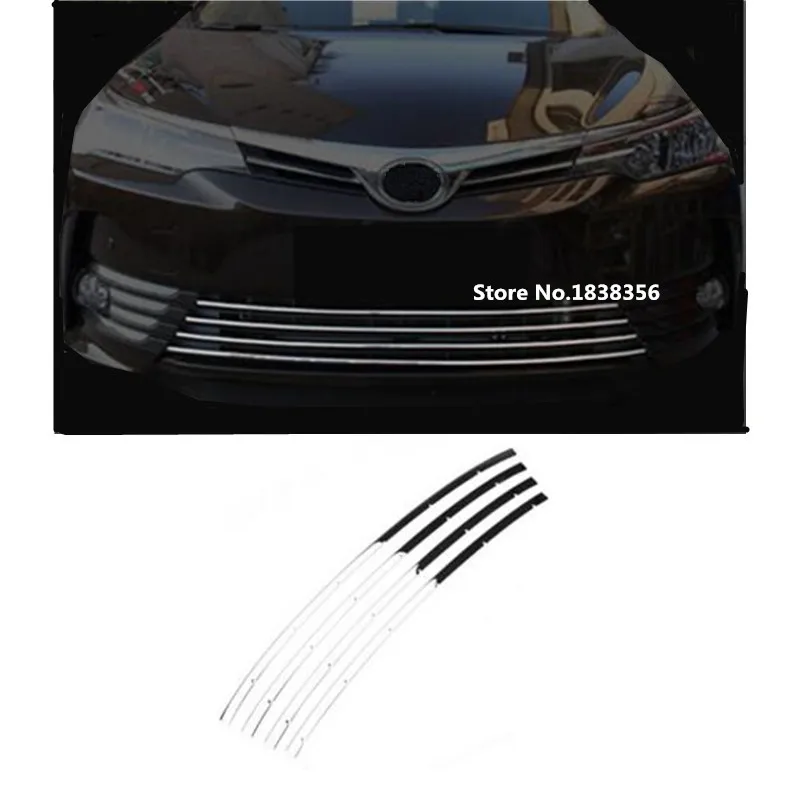 

Car Body Styling Protection Stainless Steel Trim Front Up Grid Grill Grille Around 4pcs For Toyota Corolla Altis 2017 2018 2019