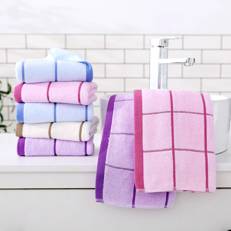 New Cotton Face Towel Hand Towel Pink Purple Ivory Blue Wedding Gift Cotton Plaid Bath Towel Face Towel Kitchen Cleanning
New Cotton Face Towel Hand Towel Pink Purple Ivory Blue Wedding Gift Cotton Plaid Bath Towel Face Towel Kitchen Cleanning