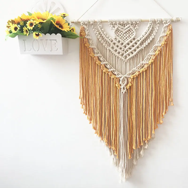 Large Macrame Wall Hanging Tapestry with Wooden Stick Hand-Woven Bohemia Tassel Curtain Tapestry Wedding Backgrou Boho Decor
Large Macrame Wall Hanging Tapestry with Wooden Stick Hand-Woven Bohemia Tassel Curtain Tapestry Wedding Backgrou Boho Decor