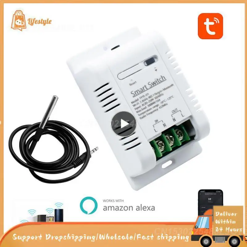 16a Ds18b20 Temperature Sensor Wifi Rf433 Intelligent Thermostat Works With Alexa Google Home Real-time Monitor Voice Control
16a Ds18b20 Temperature Sensor Wifi Rf433 Intelligent Thermostat Works With Alexa Google Home Real-time Monitor Voice Control