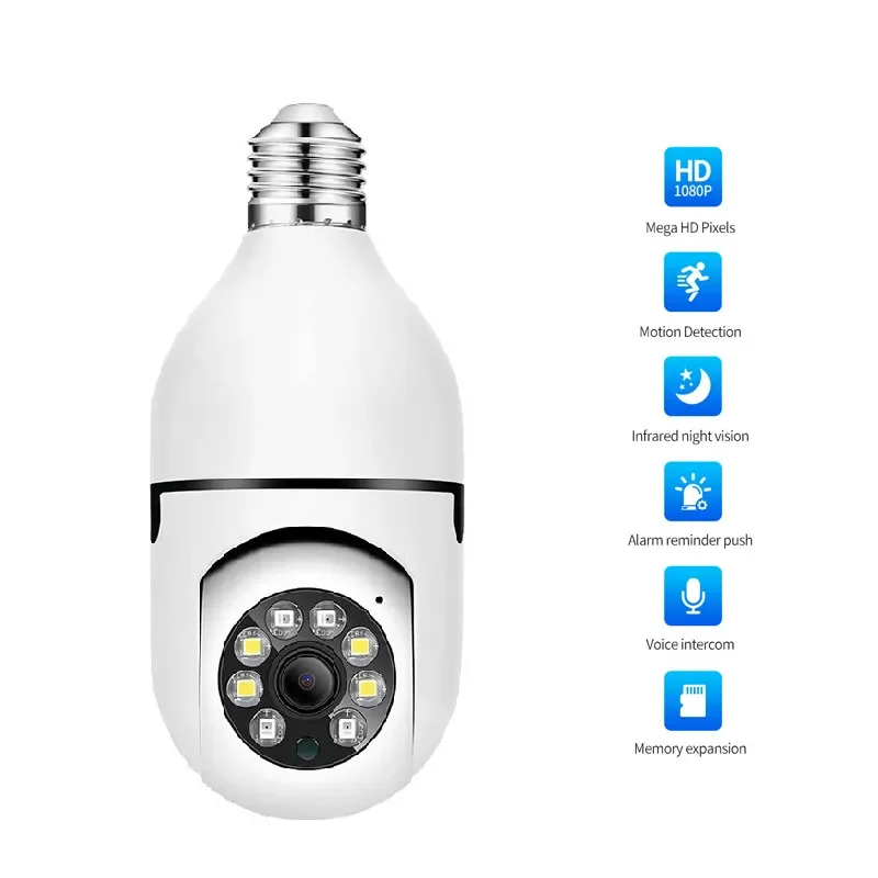 Беспроводная Wi-Fi камера видеонаблюдения с лампочкой E27 и 4-кратным цифровым зумом
Беспроводная Wi-Fi камера видеонаблюдения с лампочкой E27 и 4-кратным цифровым зумом
