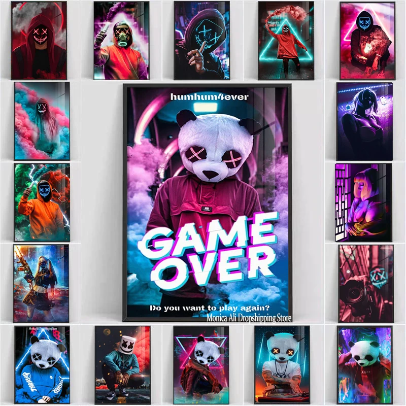 2022 Eat Sleep Neon Game Poster Repeat Gaming Wall Art Sci-fi Cyberpunk Painting Canvas Prints Pictures for Boys Game Room Decor
2022 Eat Sleep Neon Game Poster Repeat Gaming Wall Art Sci-fi Cyberpunk Painting Canvas Prints Pictures for Boys Game Room Decor