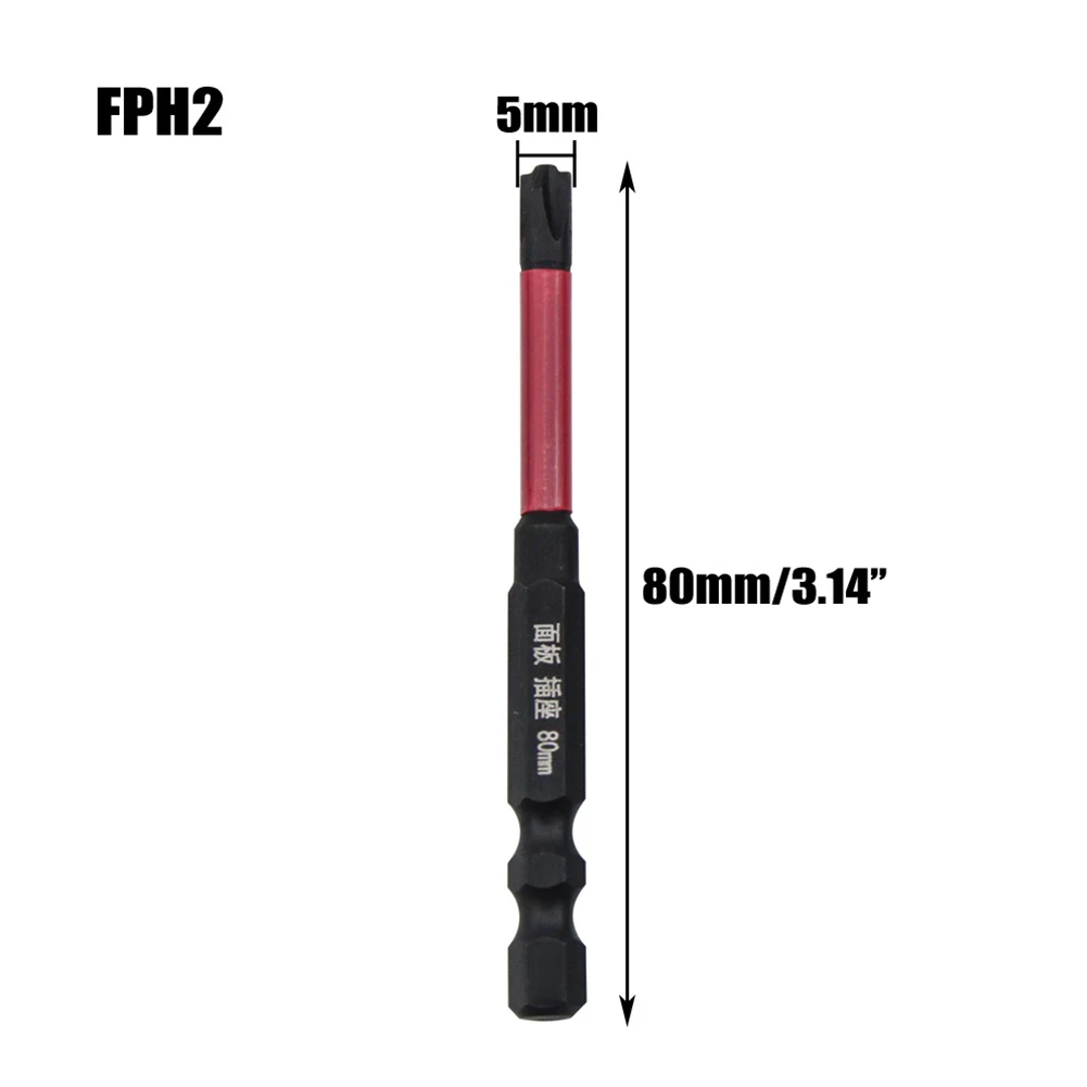 Bit Screwdriver 80mm Slotted Cross Accessories Spare Alloy Steel Special Bits Black+Red DIY Drill Durable FPH2
Bit Screwdriver 80mm Slotted Cross Accessories Spare Alloy Steel Special Bits Black+Red DIY Drill Durable FPH2