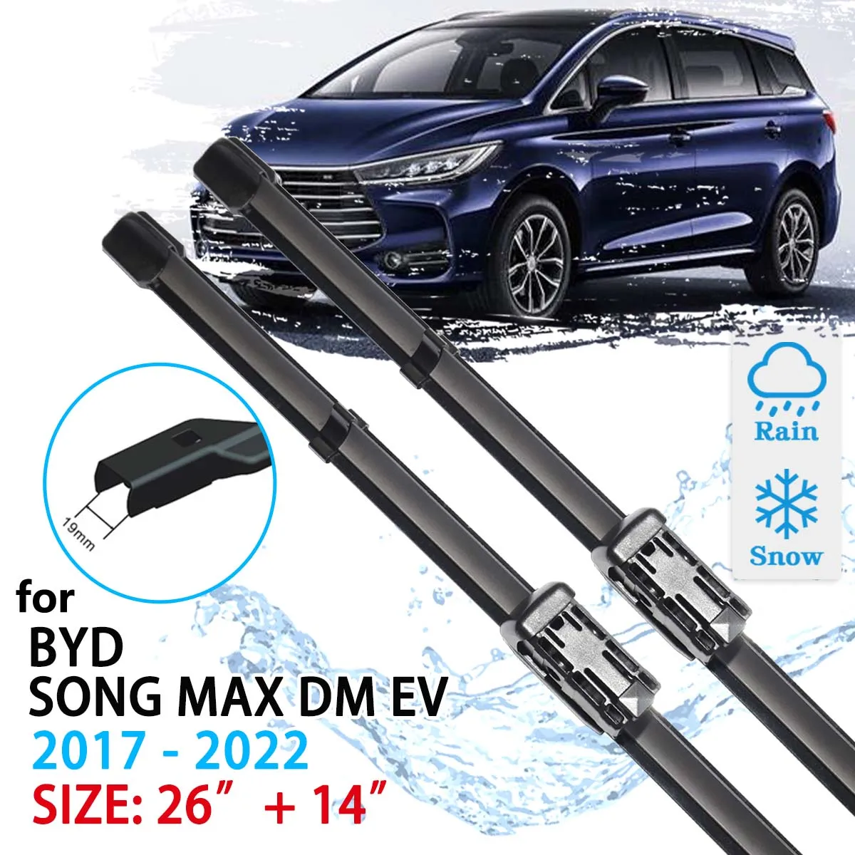 Car Front Wiper Blade For BYD Song Max DM EV 2017 2018 2019 2020 2021 2022 Windscreen Windshield Accessories Brushes Washer 2pcs
Car Front Wiper Blade For BYD Song Max DM EV 2017 2018 2019 2020 2021 2022 Windscreen Windshield Accessories Brushes Washer 2pcs