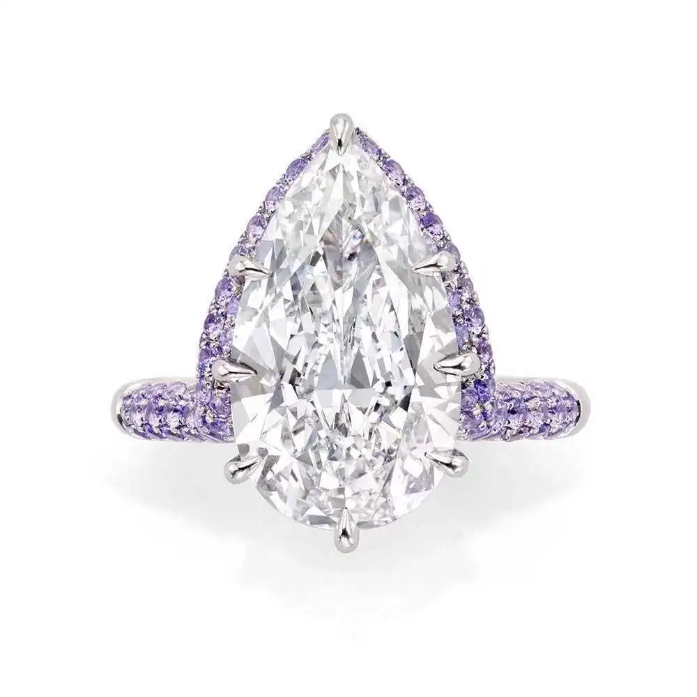 Fashion Pear Shaped Cubic Glass Filledia Gorgeous Engagement Rings Women High Quality Plated Wedding Band Eternity Ring Jewelry
Fashion Pear Shaped Cubic Glass Filledia Gorgeous Engagement Rings Women High Quality Plated Wedding Band Eternity Ring Jewelry