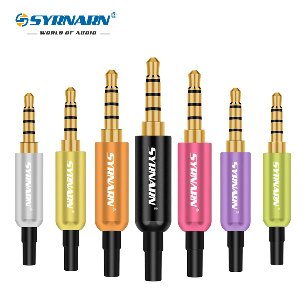 SYRNARN 1pcs Earphone with Tail 3.5mm 4 Pin Male Connector Gold Plated Aluminum Tube 4 Pole 3.5 Stereo Plug DIY Headphone Jack 
SYRNARN 1pcs Earphone with Tail 3.5mm 4 Pin Male Connector Gold Plated Aluminum Tube 4 Pole 3.5 Stereo Plug DIY Headphone Jack
