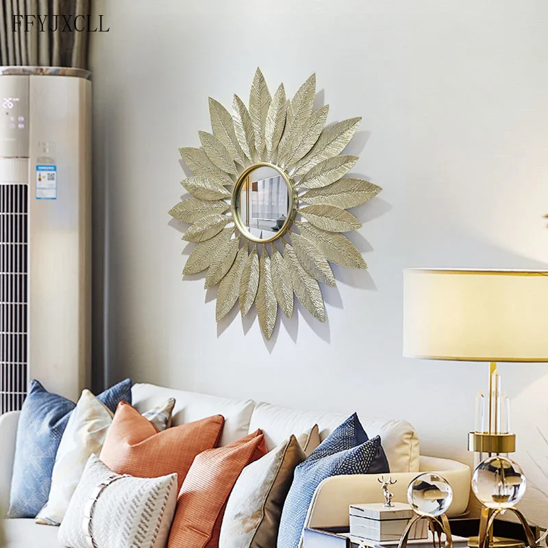 Luxury Decoration Golden Mirror Wrought Iron Decoration Fireplace Dining Cabinet Mirror Round Handmade Wall Decoration
Luxury Decoration Golden Mirror Wrought Iron Decoration Fireplace Dining Cabinet Mirror Round Handmade Wall Decoration