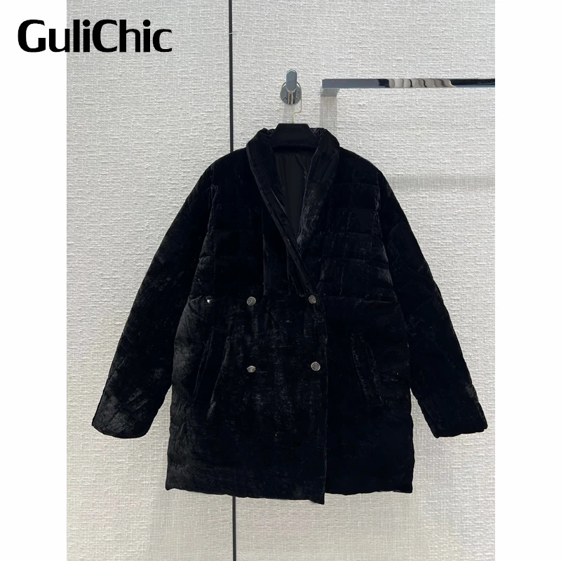 10.8 GuliChic Women Luxury Vintage Letter Sequins Embroidery Double Breasted Velvet Down Coat
10.8 GuliChic Women Luxury Vintage Letter Sequins Embroidery Double Breasted Velvet Down Coat