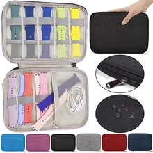 Watch Organizer Case Multifunction Portable Travel for Watch Strap Band Box Storage Bag Watchband Holder Case Pouch Accessories