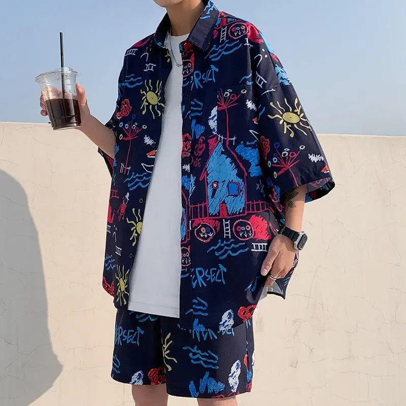 3 Piece Set 2022 Summer New Hawaiian Shirt Suit Men T-shirt Short Sleeve Button Shirt Casual Beach Shorts Ultra-thin Breathable
3 Piece Set 2022 Summer New Hawaiian Shirt Suit Men T-shirt Short Sleeve Button Shirt Casual Beach Shorts Ultra-thin Breathable