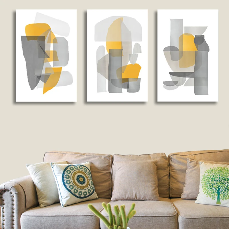 Modern Abstract Art Set of 3 Posters Gray Yellow Wall Art Canvas Painting Scandinavian Wall Picture Dining Room Art
Modern Abstract Art Set of 3 Posters Gray Yellow Wall Art Canvas Painting Scandinavian Wall Picture Dining Room Art