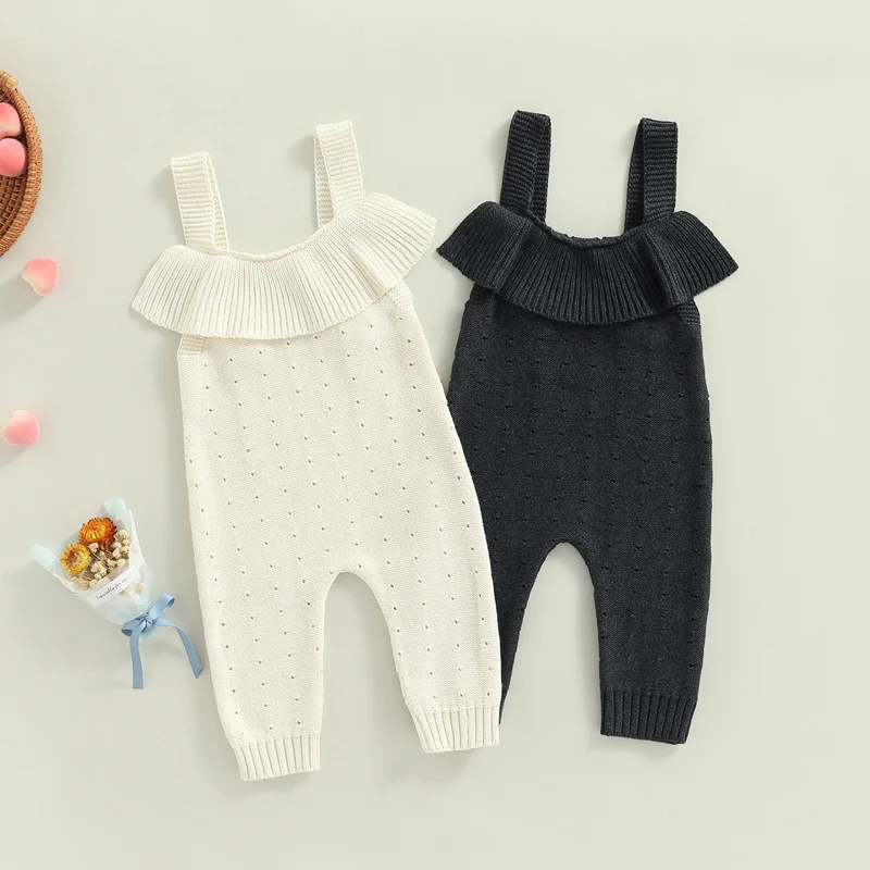 Baby Girls Knitting Romper Solid Color Ruffles Buttons Sleeveless Hollow Out Casual Spring Autumn Summer Jumpsuits Newborn Kids
Baby Girls Knitting Romper Solid Color Ruffles Buttons Sleeveless Hollow Out Casual Spring Autumn Summer Jumpsuits Newborn Kids