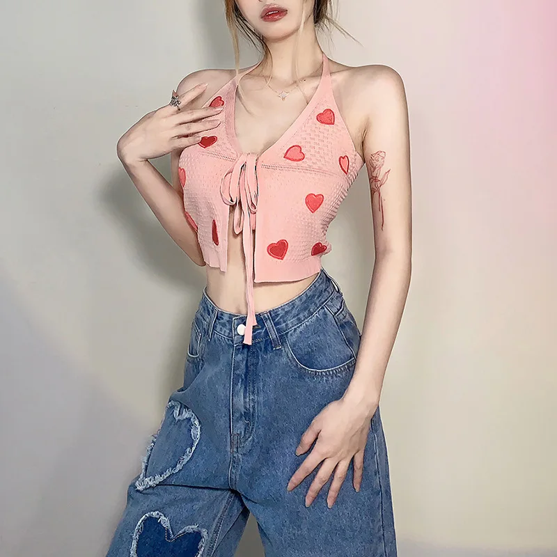 Women's Summer New Temperament Commuter All-match Fashion Casual Fresh Sweet Love Print Sexy Street Lace-up Vest Top
Women's Summer New Temperament Commuter All-match Fashion Casual Fresh Sweet Love Print Sexy Street Lace-up Vest Top