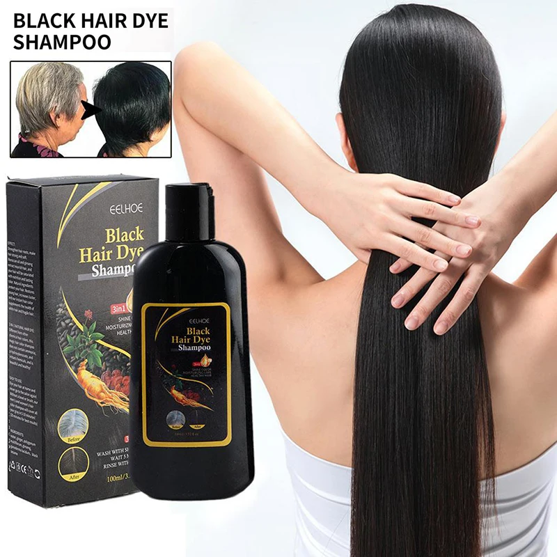 

3 In 1 Hair Color Shampoo Health Natural Herbal Hair Dye Shampoo For Gary Hair Dark Brown Black For Women Men Grey Coverage New