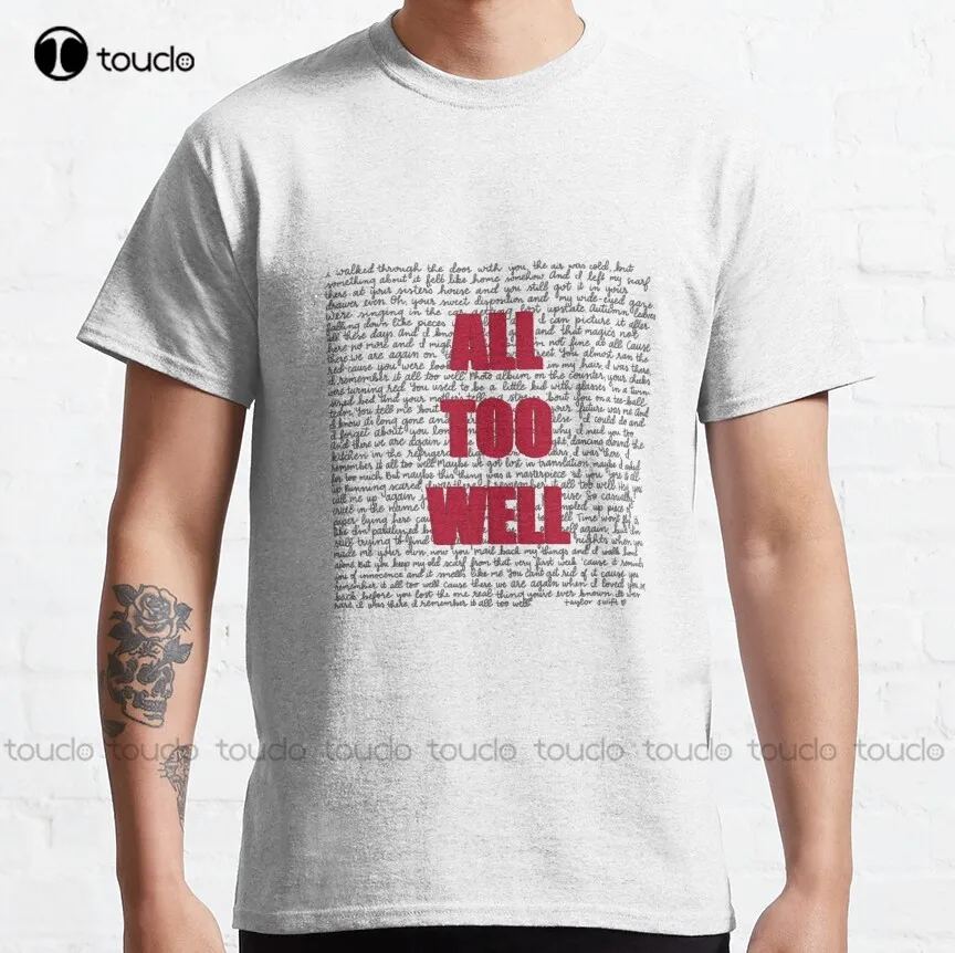 

Классическая футболка All Too Well с текстом песни, рубашки для гольфа для мужчин, Оригинальная футболка для подростков, унисекс, футболка с цифровой печатью, Новинка
