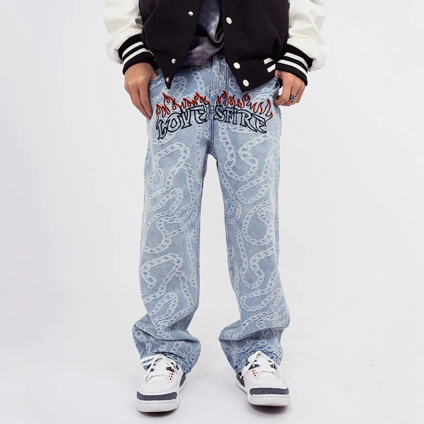 Baggy Pants Hip Hop Jeans Men 2022 Letter Denim Printed Casual Trousers Streetwear Y2k Spring Autumn Unisex Washed Denim Pants
Baggy Pants Hip Hop Jeans Men 2022 Letter Denim Printed Casual Trousers Streetwear Y2k Spring Autumn Unisex Washed Denim Pants