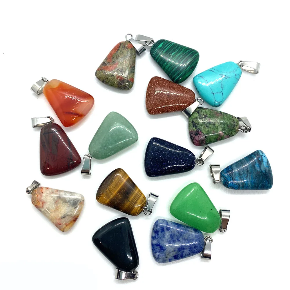 Natural Stone Pendant Triangle Crystal Agate Charm Blue Sand Stone Accessory Charm For Making Jewelry Women Necklace Bracelet
Natural Stone Pendant Triangle Crystal Agate Charm Blue Sand Stone Accessory Charm For Making Jewelry Women Necklace Bracelet