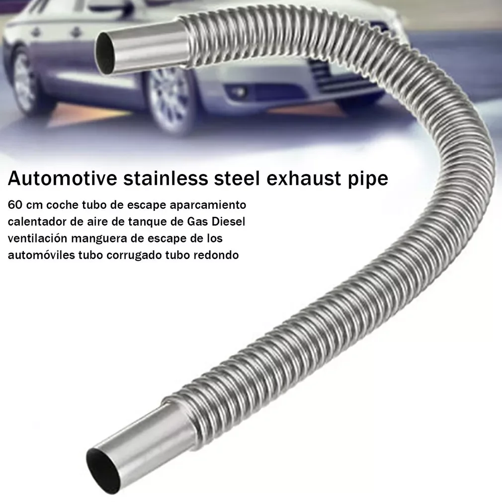 Automobile accessories 60cm Car Stainless Steel Material Exhaust Pipe Corrugated Round Pipe Parking Silencer Diesel Heater Silve
Automobile accessories 60cm Car Stainless Steel Material Exhaust Pipe Corrugated Round Pipe Parking Silencer Diesel Heater Silve