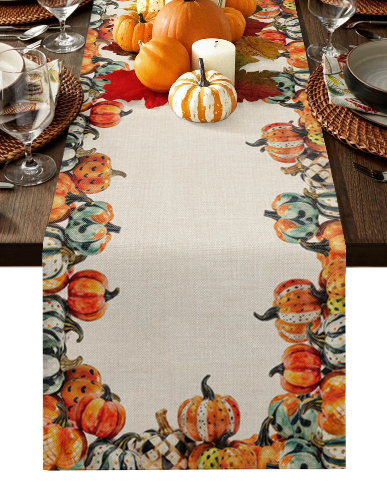 Thanksgiving Pumpkin Oil Painting Table Runner Wedding Decoration Holiday Kitchen Dining Table Runner for Home Party Decor
Thanksgiving Pumpkin Oil Painting Table Runner Wedding Decoration Holiday Kitchen Dining Table Runner for Home Party Decor