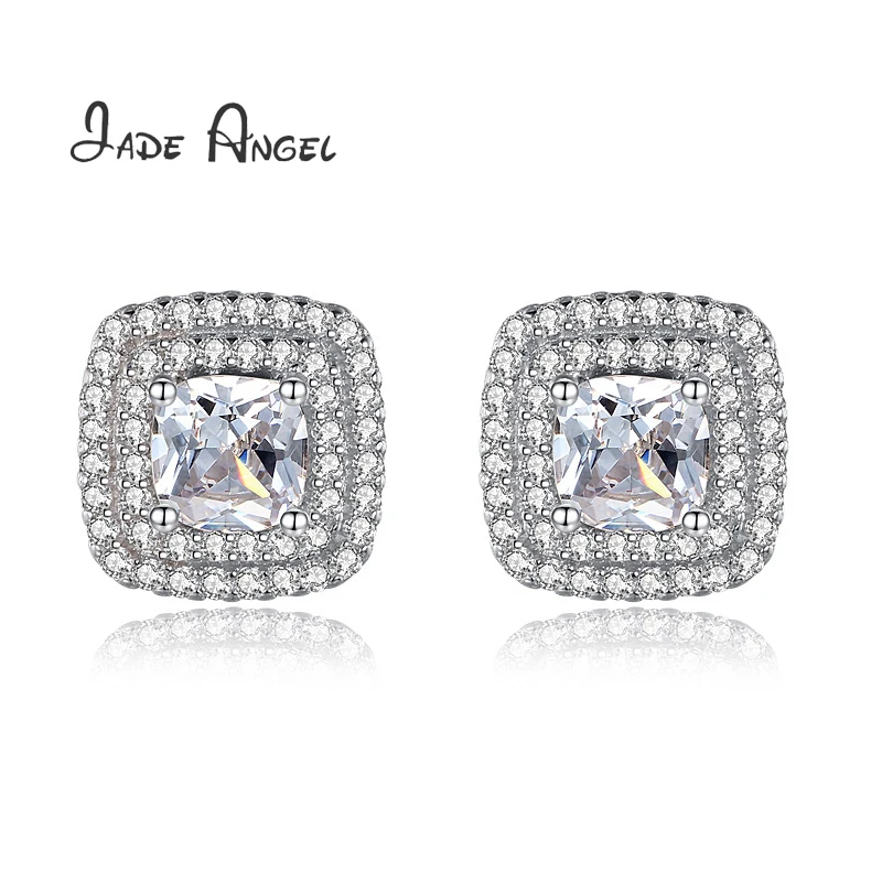 JADE ANGEL 925 Sterling Silver Four Jaw Simulation Diamond Stud Earrings Square Diamond Ear Stud For Women Wedding Jewelry
JADE ANGEL 925 Sterling Silver Four Jaw Simulation Diamond Stud Earrings Square Diamond Ear Stud For Women Wedding Jewelry