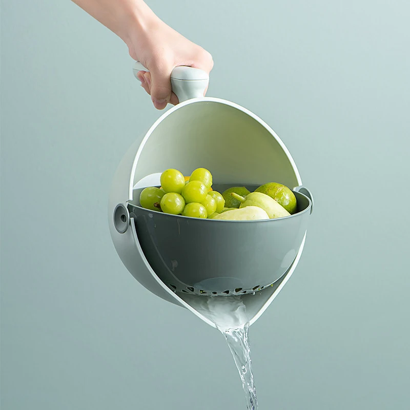 Double-Layer Plastic Rotary Drain Basket Vegetable Washing Basin Kitchen Sink Basin Washing Storage Basket Kitchen Accessories
Double-Layer Plastic Rotary Drain Basket Vegetable Washing Basin Kitchen Sink Basin Washing Storage Basket Kitchen Accessories